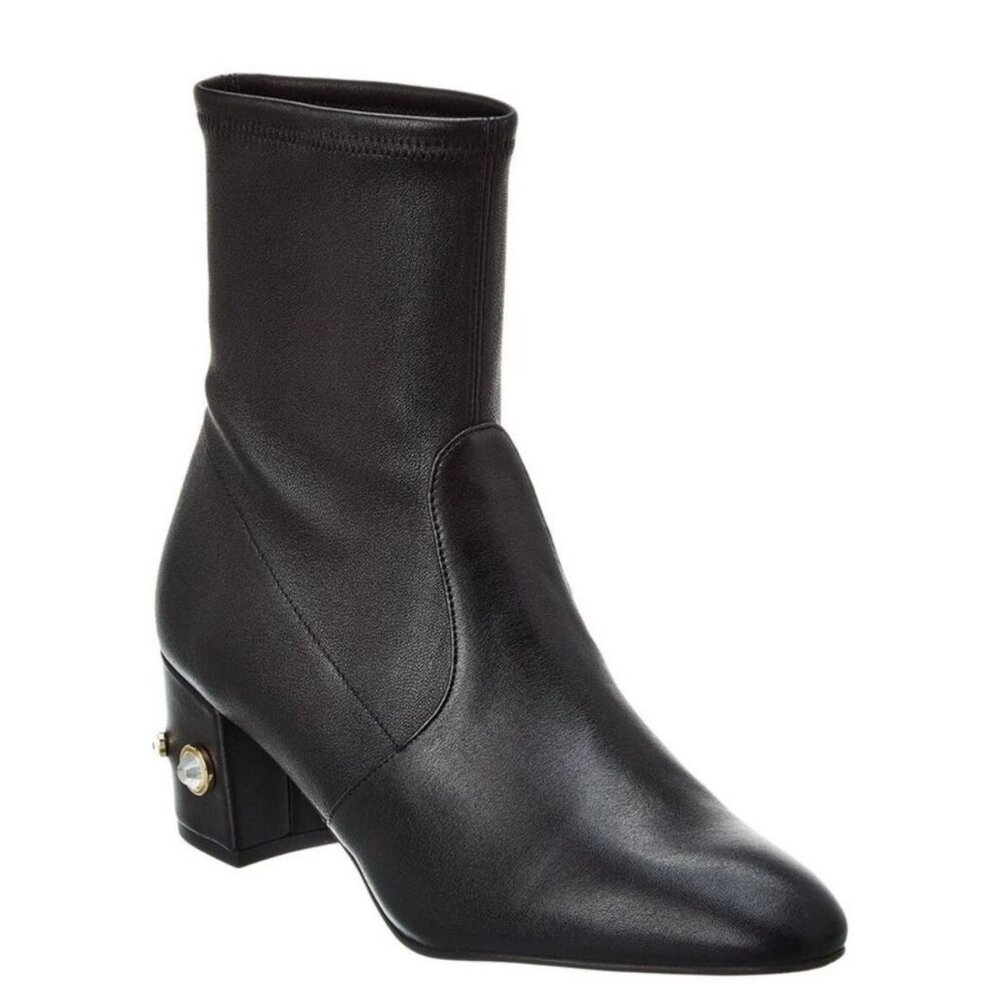 NWOB Stuart Weitzman Allshine Embellished Leather Heeled Boots